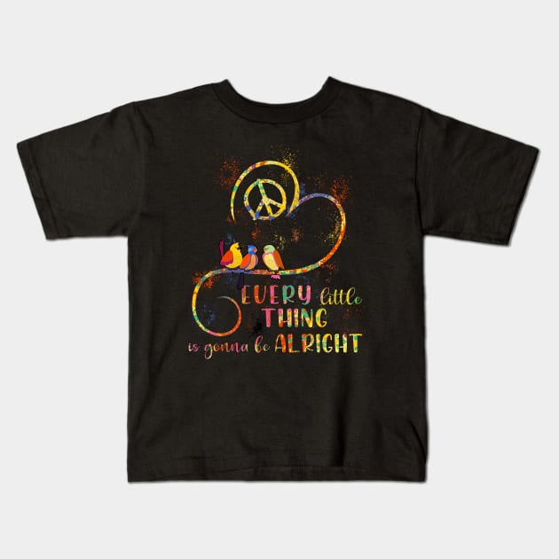 Every Little Thing Is Gonna Be Alright Bird Vintage Kids T-Shirt by Name&God